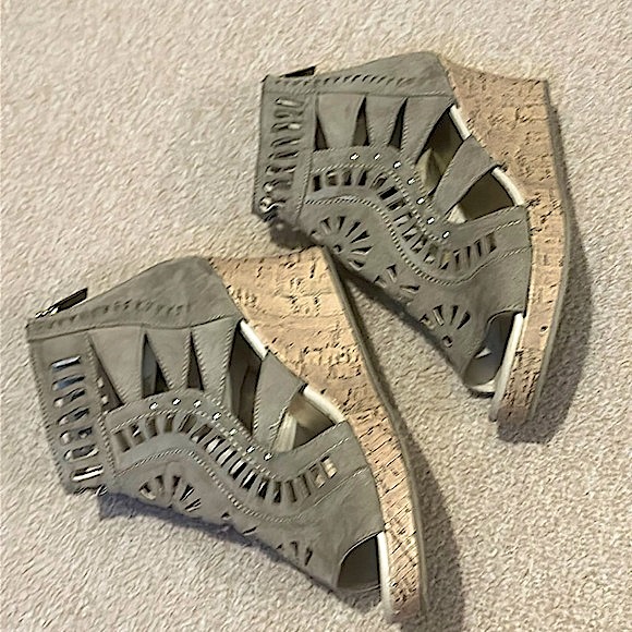 Unlisted - Cutout wedge heels / shoes / sandals - size 5 - Picture 4 of 9